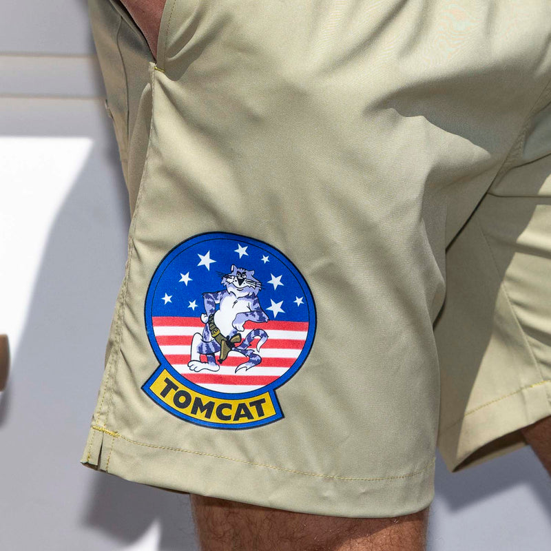 RSVLTS Danger Zone Hybrid Shorts in Neutral — detail 4