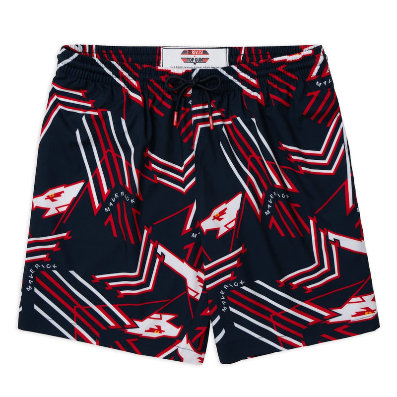 RSVLTS Maverick’s Mark Hybrid Shorts in Black — front view