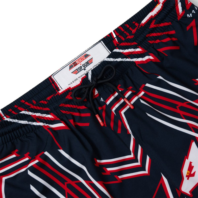 RSVLTS Maverick’s Mark Hybrid Shorts in Black — detail 3