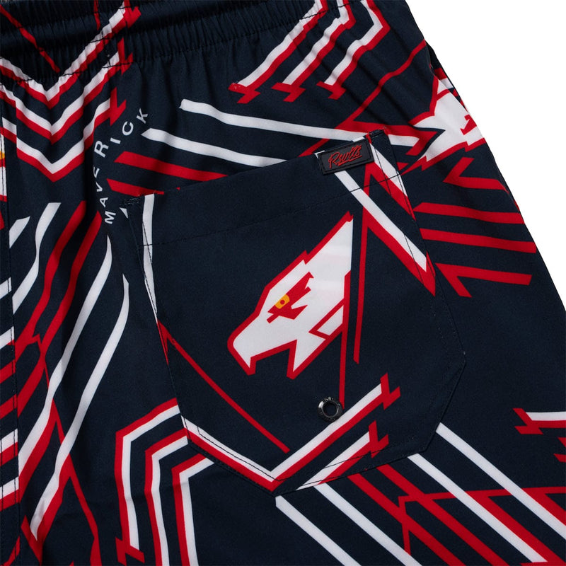 RSVLTS Maverick’s Mark Hybrid Shorts in Black — detail 4
