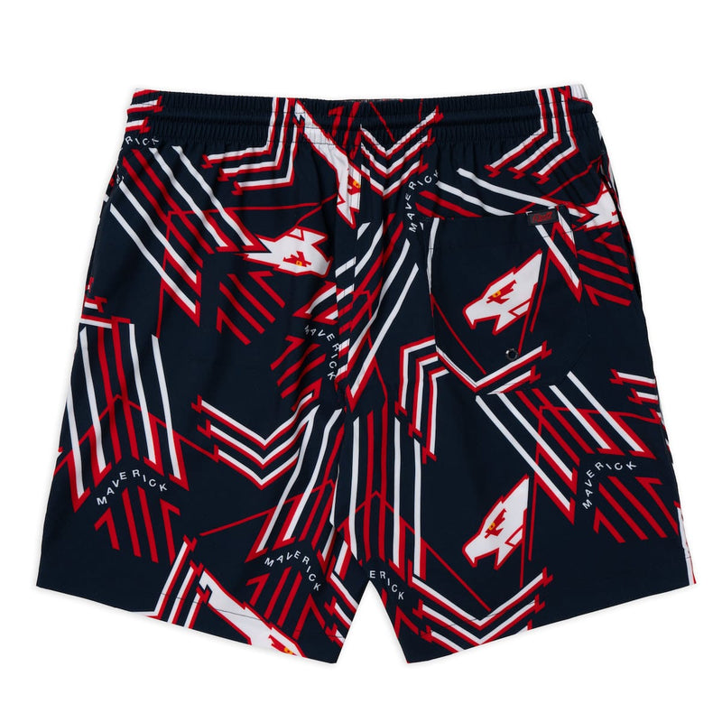 RSVLTS Maverick’s Mark Hybrid Shorts in Black — detail 5