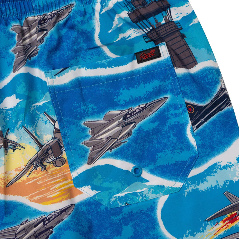 RSVLTS Hey, Goose, Ya Big Stud! Hybrid Shorts in Blue — detail 3