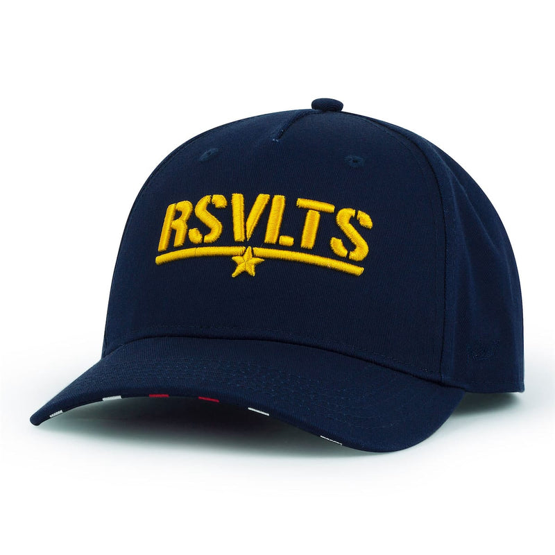RSVLTS RSVLTS Academy 5-Panel Snapback Hat in Blue — front view