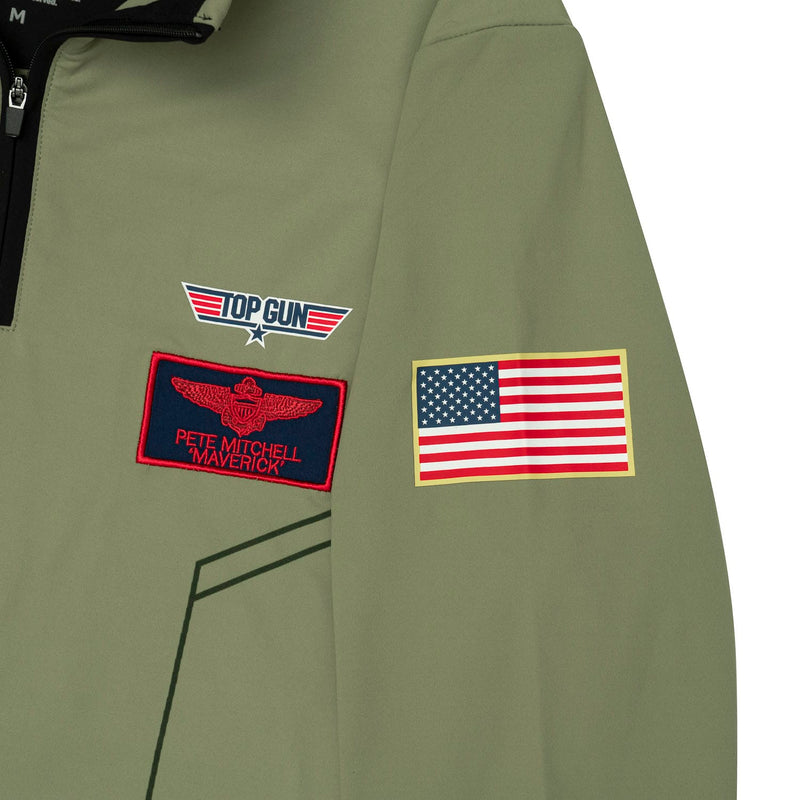 RSVLTS Danger Zone Quarter Zip in Green — detail 5