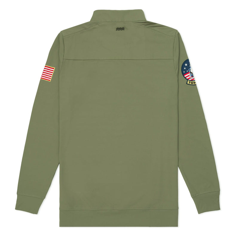RSVLTS Danger Zone Quarter Zip in Green — detail 8