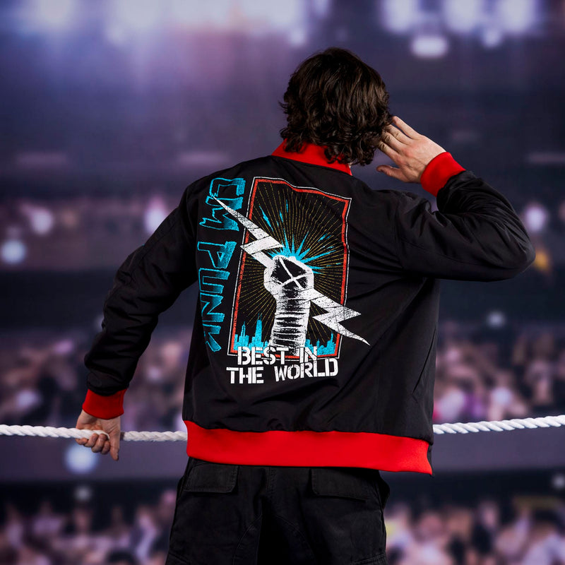 RSVLTS Best in the World Reversible Bomber Jacket in Black — detail 2