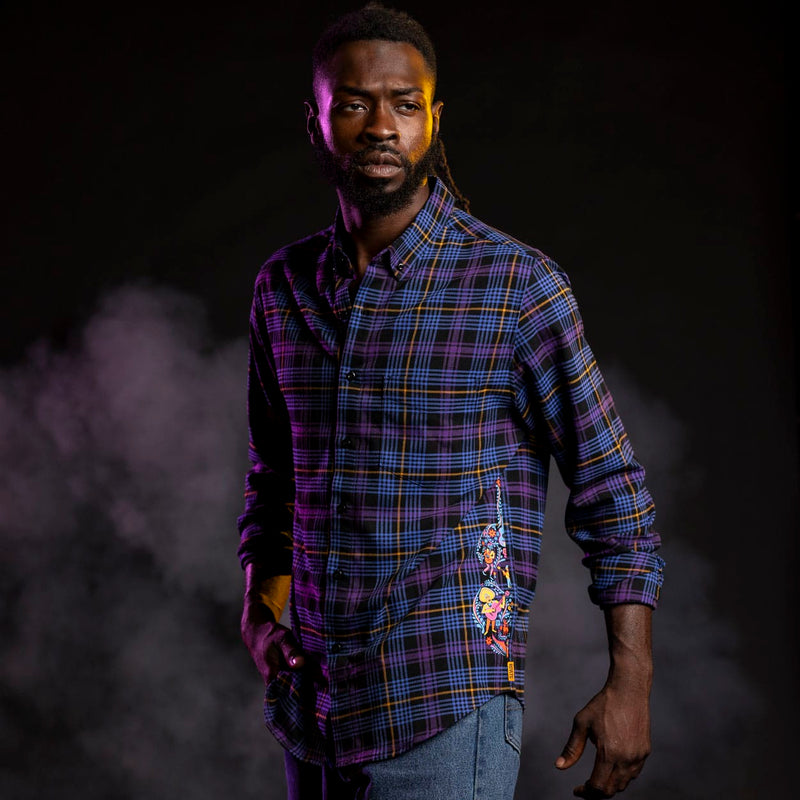 RSVLTS Ernesto’s Sunrise Spectacular BorlandFlex Long Sleeve Flannel — detail 2