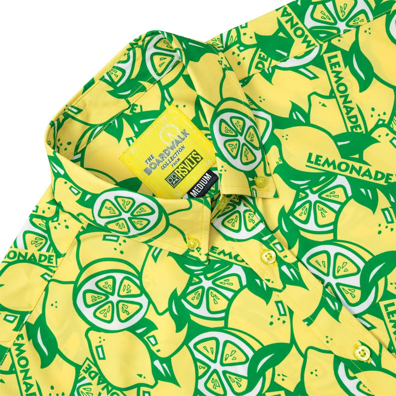 RSVLTS When Life Gives You Lemons KUNUFLEX Short Sleeve Shirt in Green — detail 6