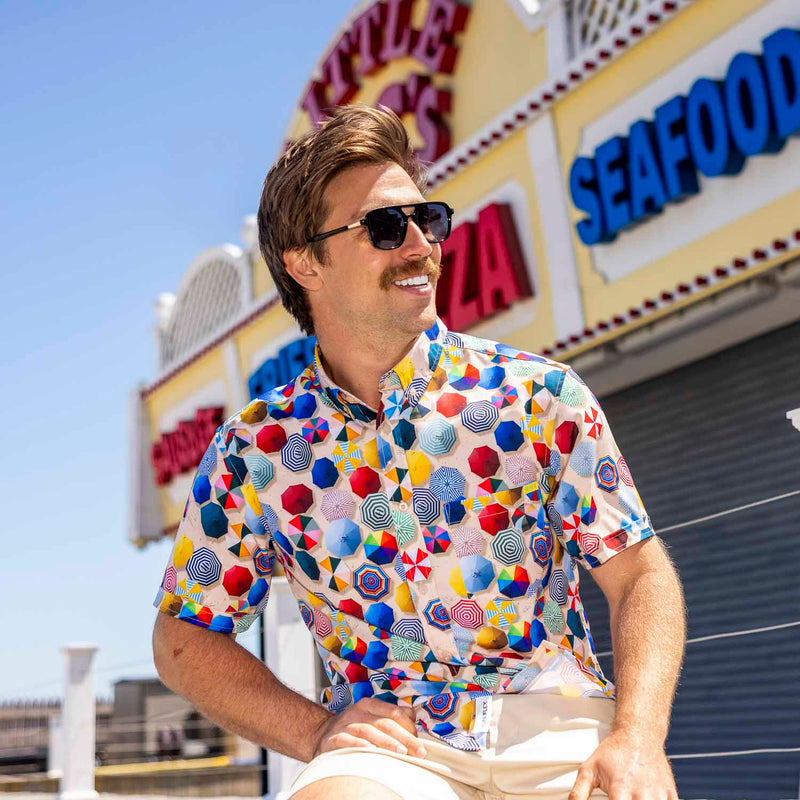 RSVLTS Oh, There’s a Spot! KUNUFLEX Short Sleeve Shirt in Multicolor — detail 3