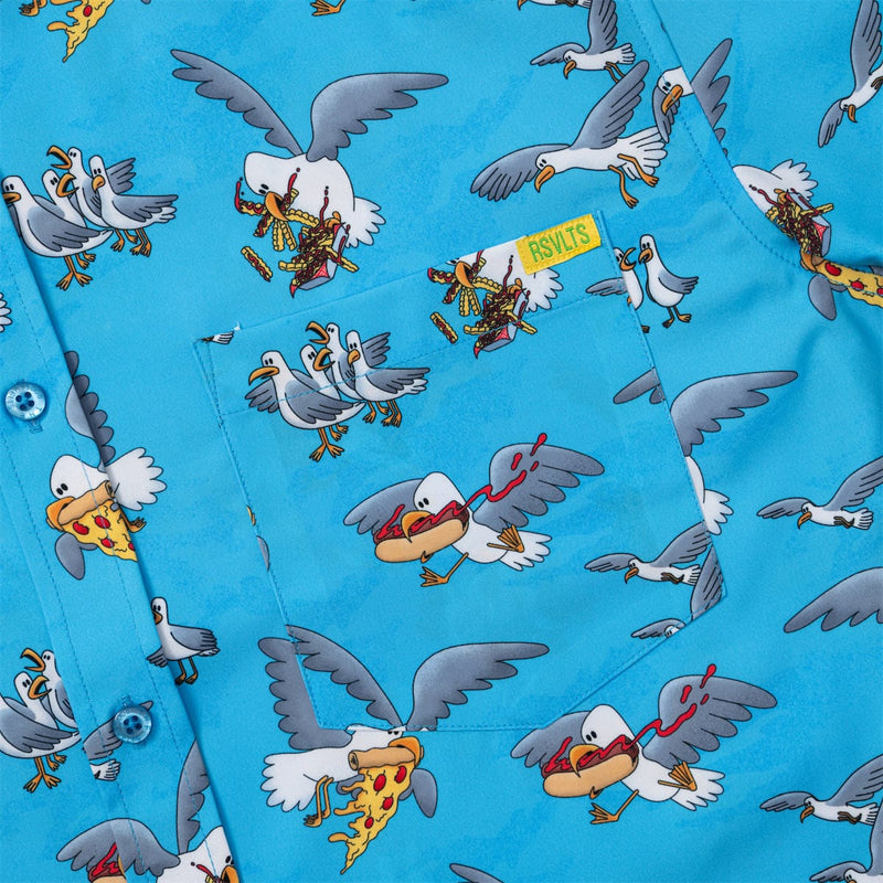 RSVLTS Beach Bandits KUNUFLEX Short Sleeve Shirt in Blue — detail 4