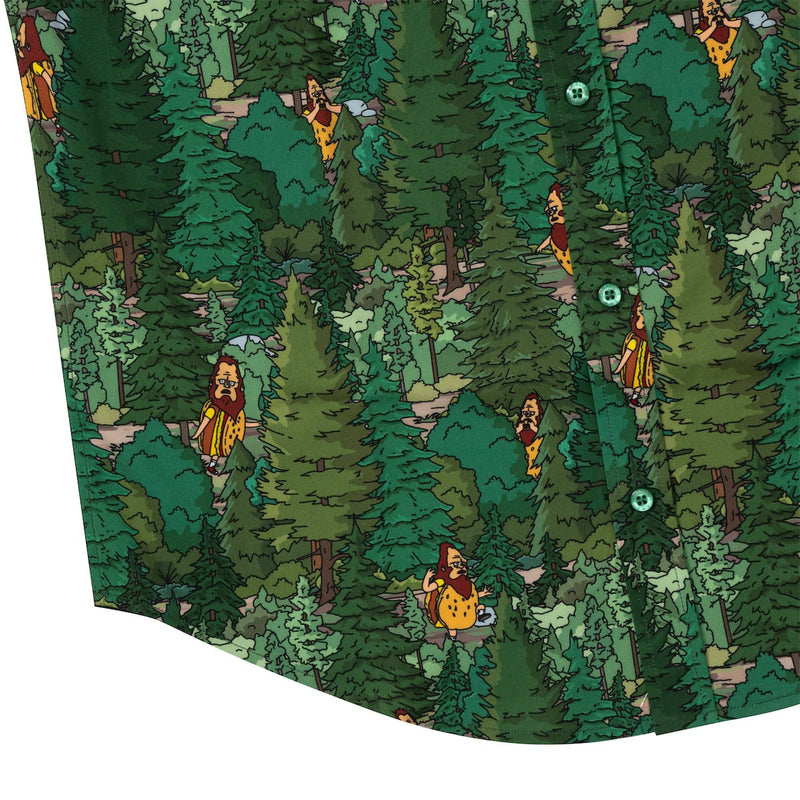 RSVLTS Finding Beefsquatch KUNUFLEX Short Sleeve Shirt in Green — detail 7