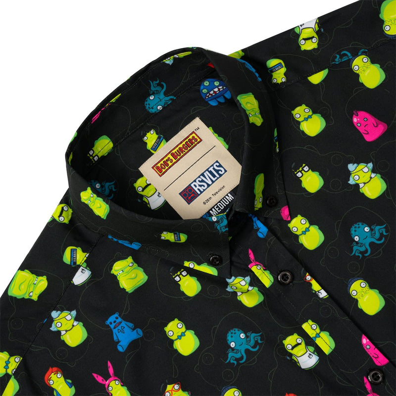 RSVLTS Kuchi Karacters KUNUFLEX Short Sleeve Shirt in Black — detail 7