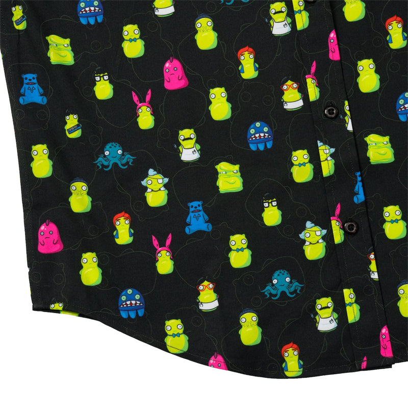 RSVLTS Kuchi Karacters KUNUFLEX Short Sleeve Shirt in Black — detail 8