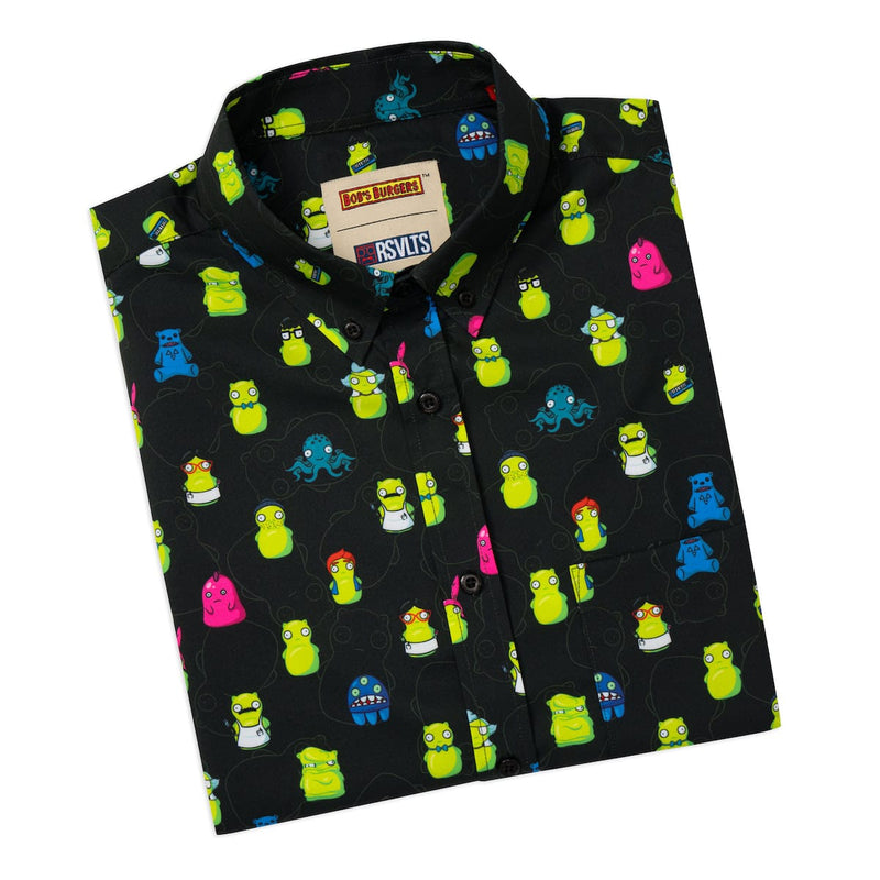 RSVLTS Kuchi Karacters KUNUFLEX Short Sleeve Shirt in Black — detail 9
