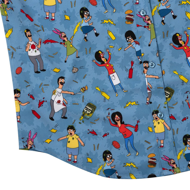 RSVLTS Belcher Brawl KUNUFLEX Short Sleeve Shirt in Blue — detail 8