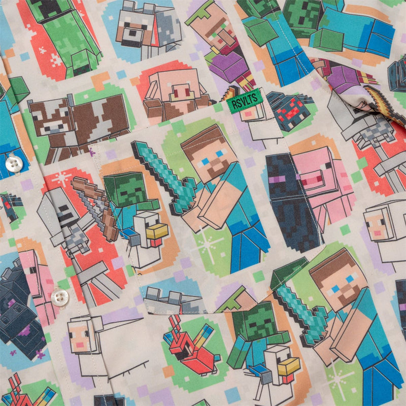 RSVLTS Mob Menagerie KUNUFLEX Short Sleeve Shirt in Multicolor — detail 3