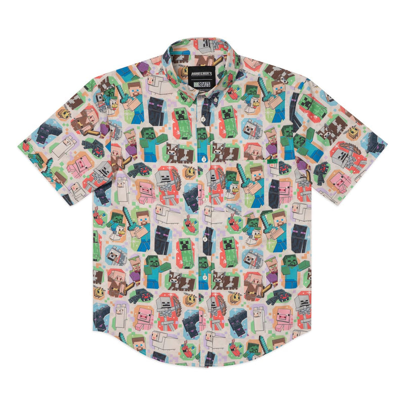RSVLTS Mob Menagerie KUNUFLEX Short Sleeve Shirt in Multicolor — detail 5