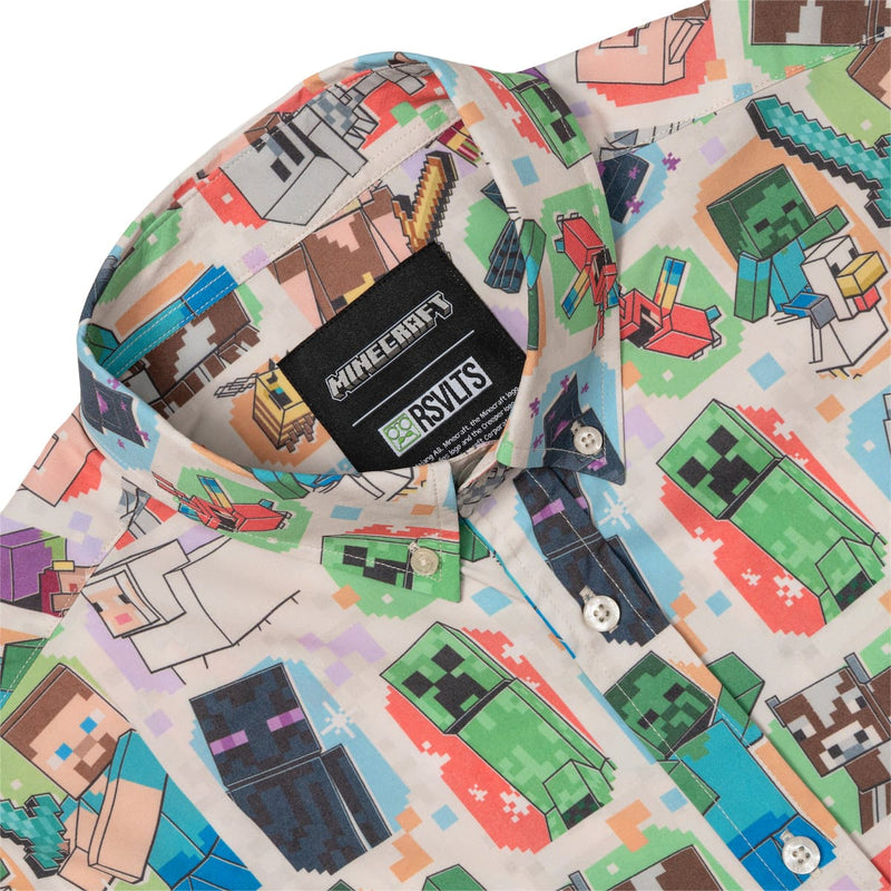 RSVLTS Mob Menagerie KUNUFLEX Short Sleeve Shirt in Multicolor — detail 6