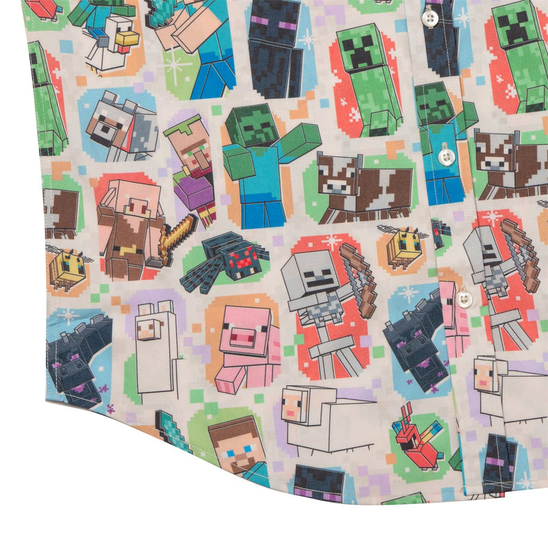 RSVLTS Mob Menagerie KUNUFLEX Short Sleeve Shirt in Multicolor — detail 7
