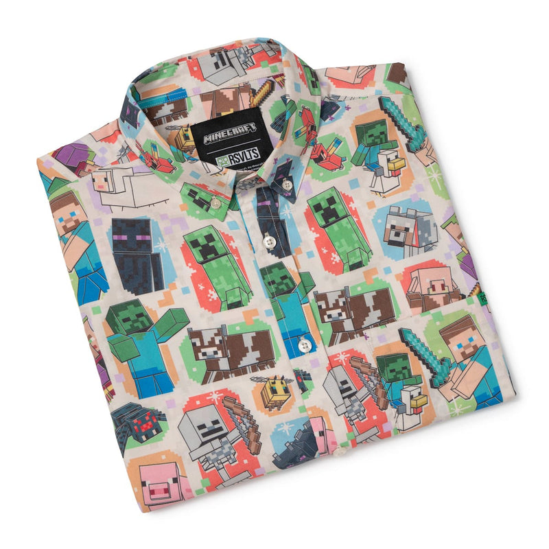 RSVLTS Mob Menagerie KUNUFLEX Short Sleeve Shirt in Multicolor — detail 8