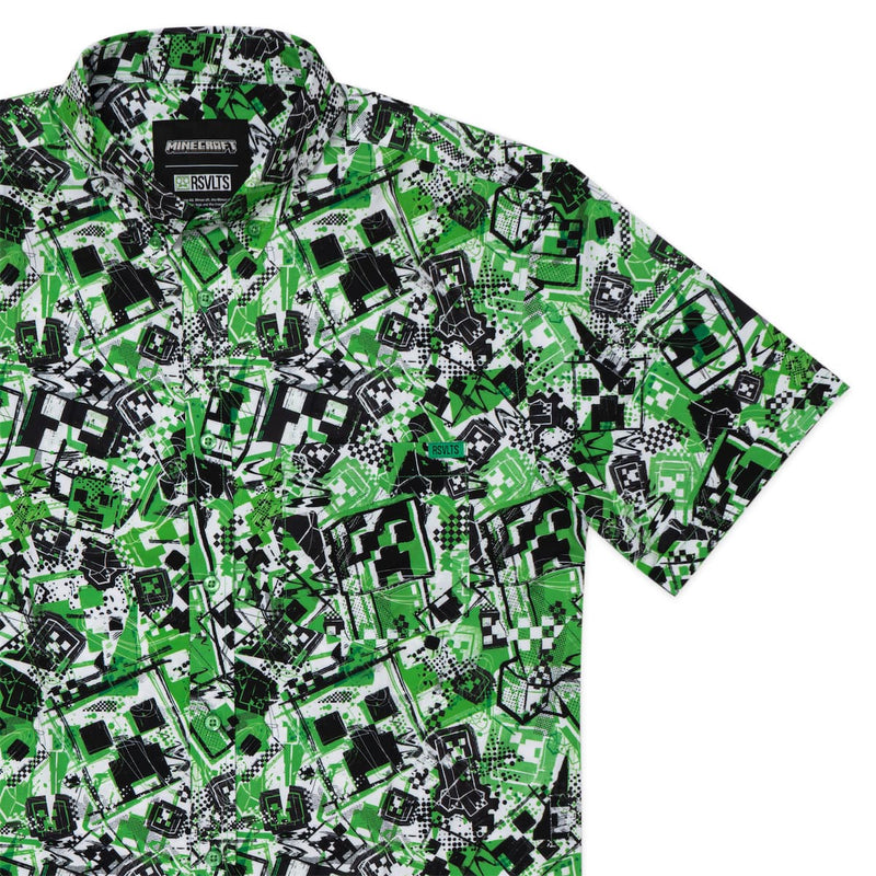 RSVLTS Short Fuse KUNUFLEX Short Sleeve Shirt in Green — front view