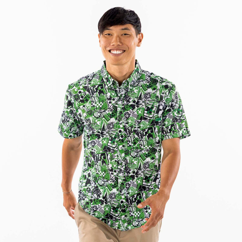 RSVLTS Short Fuse KUNUFLEX Short Sleeve Shirt in Green — detail 2