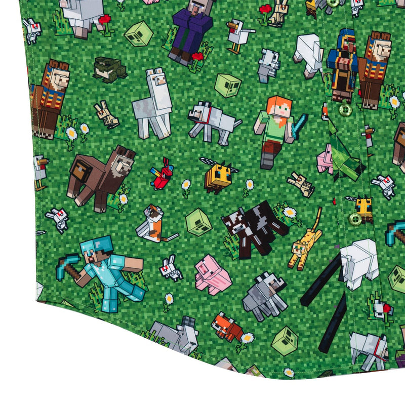 RSVLTS Overworld Odyssey KUNUFLEX Short Sleeve Shirt in Green — detail 7