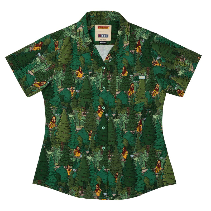 RSVLTS Finding Beefsquatch Women's KUNUFLEX Short Sleeve Shirt — front view
