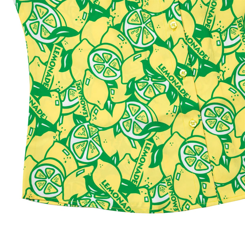 RSVLTS When Life Gives You Lemons Women's KUNUFLEX Short Sleeve Shirt in Green — detail 7