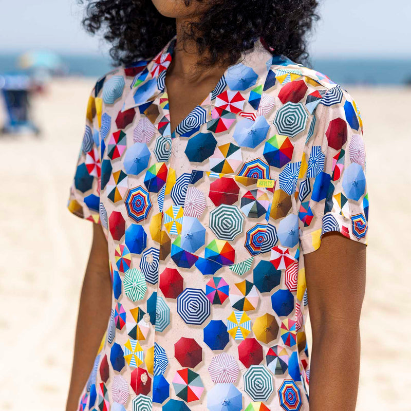 RSVLTS Oh, There’s a Spot! Women's KUNUFLEX Short Sleeve Shirt in Multicolor — detail 3