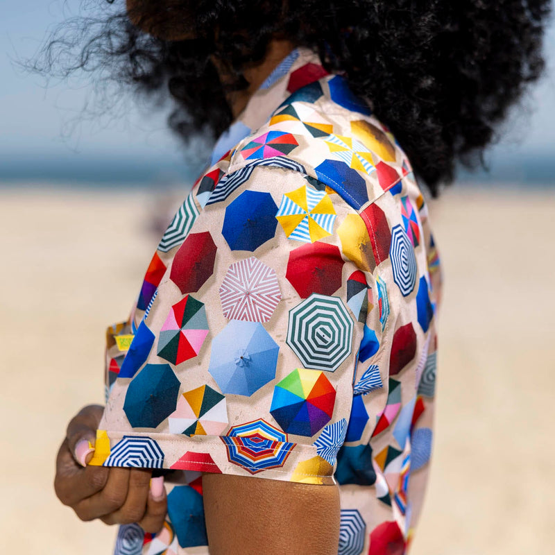 RSVLTS Oh, There’s a Spot! Women's KUNUFLEX Short Sleeve Shirt in Multicolor — detail 5