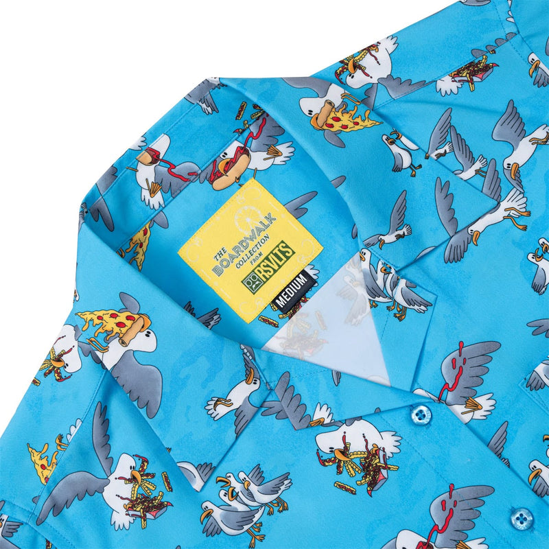 RSVLTS Beach Bandits Women's KUNUFLEX Short Sleeve Shirt in Blue — detail 6