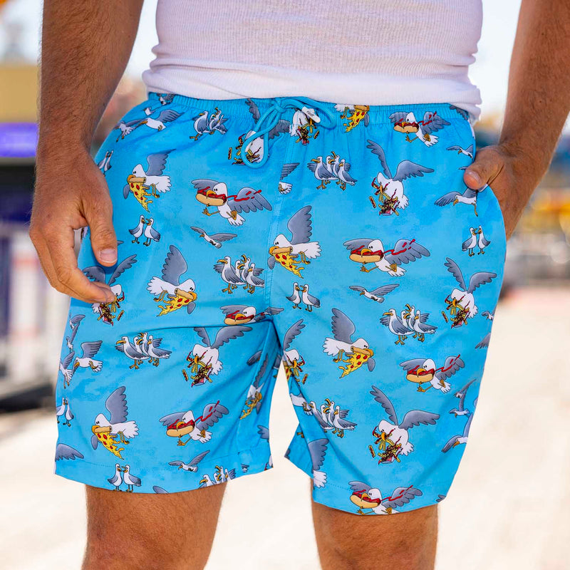 RSVLTS Beach Bandits Hybrid Shorts in Blue — front view