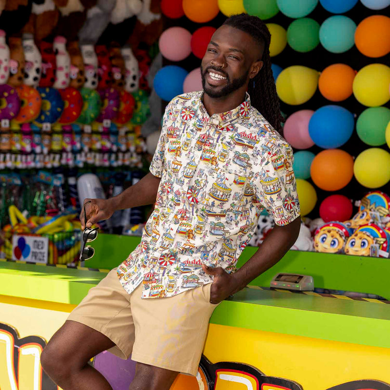 RSVLTS Party Pier KUNUFLEX Short Sleeve Shirt in Multicolor — detail 3