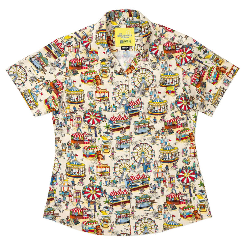 RSVLTS Party Pier Women's KUNUFLEX Short Sleeve Shirt in Multicolor — detail 2
