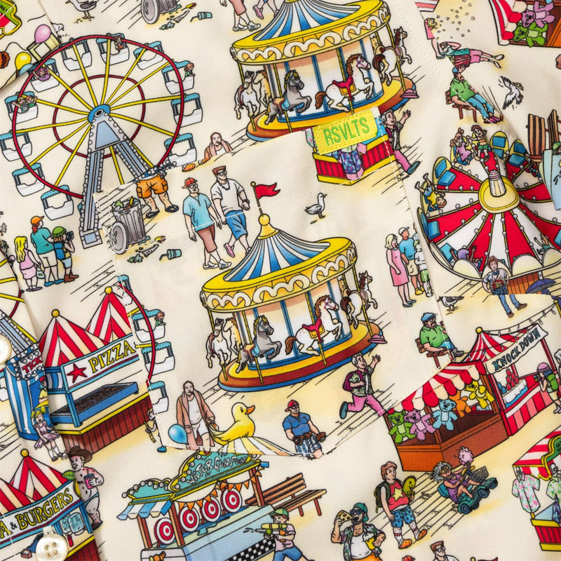 RSVLTS Party Pier Women's KUNUFLEX Short Sleeve Shirt in Multicolor — detail 4