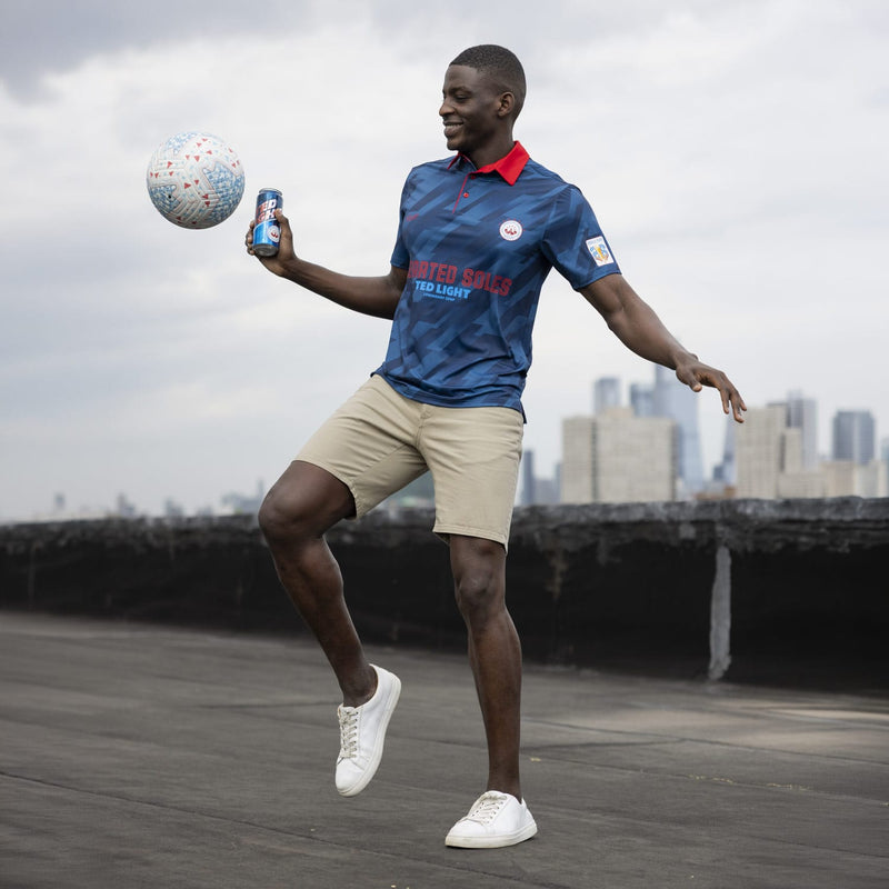 RSVLTS Departed Soles FC All-Day Polo in Blue — detail 10