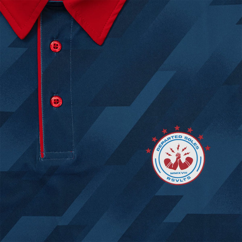 RSVLTS Departed Soles FC All-Day Polo in Blue — detail 4