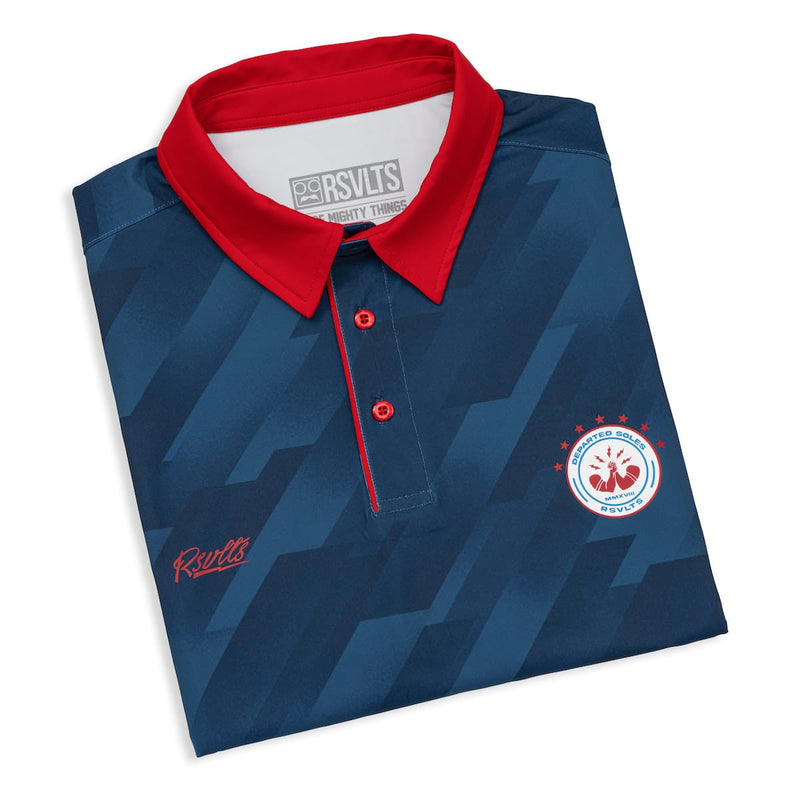 RSVLTS Departed Soles FC All-Day Polo in Blue — detail 8
