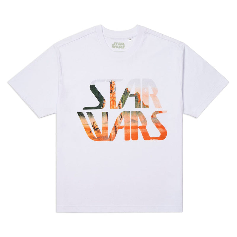 RSVLTS Cosmic Concept Vintage Crewneck Tee in White — front view