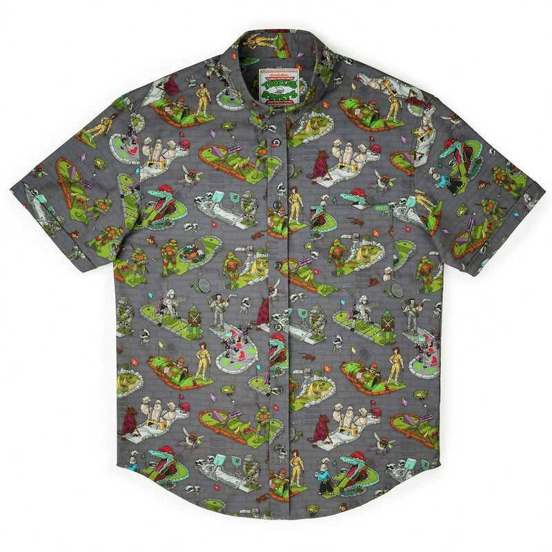 RSVLTS Teenage Mutant Mini Golf KUNUFLEX Short Sleeve Shirt in Green — detail 3