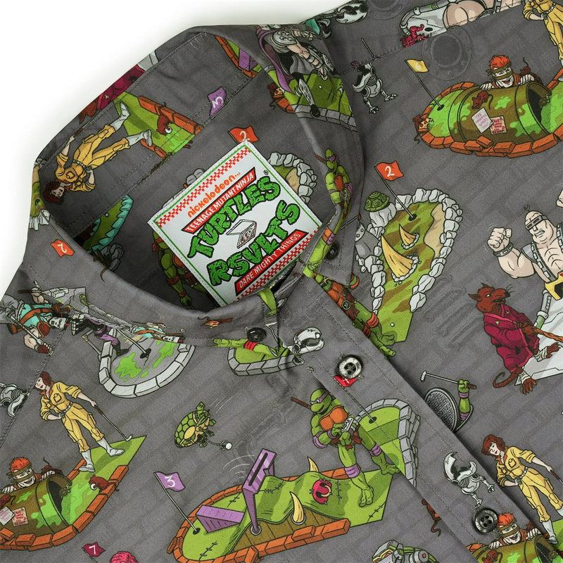 RSVLTS Teenage Mutant Mini Golf KUNUFLEX Short Sleeve Shirt in Green — detail 4
