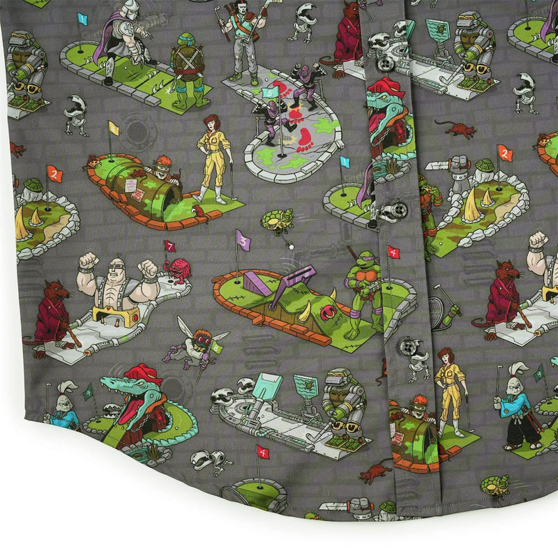 RSVLTS Teenage Mutant Mini Golf KUNUFLEX Short Sleeve Shirt in Green — detail 5