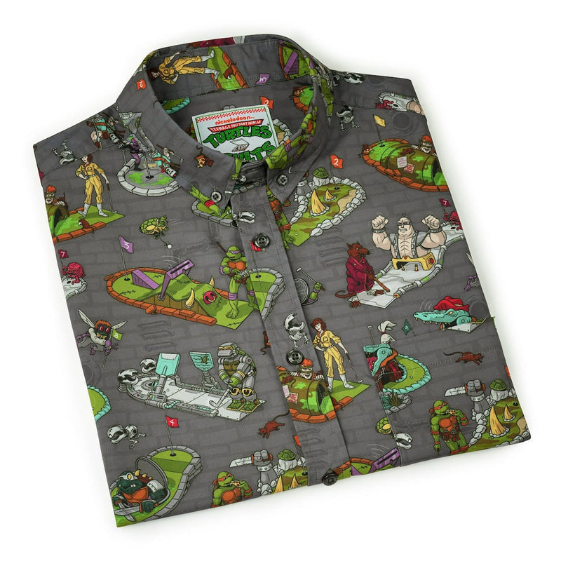 RSVLTS Teenage Mutant Mini Golf KUNUFLEX Short Sleeve Shirt in Green — detail 6