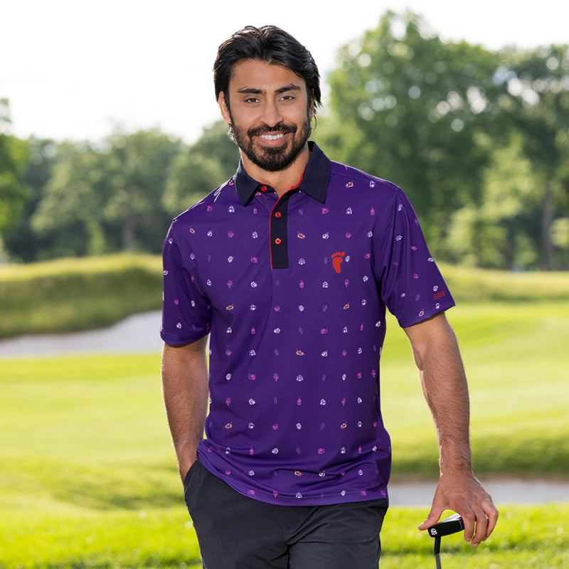 RSVLTS Lil Foot Clan All-Day Polo in Purple — detail 2