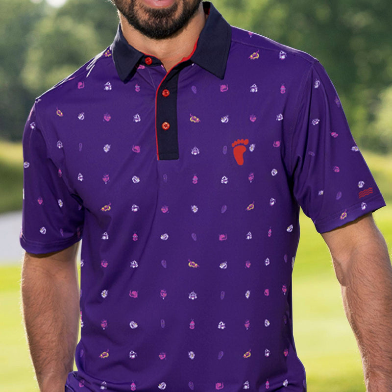RSVLTS Lil Foot Clan All-Day Polo in Purple — detail 4