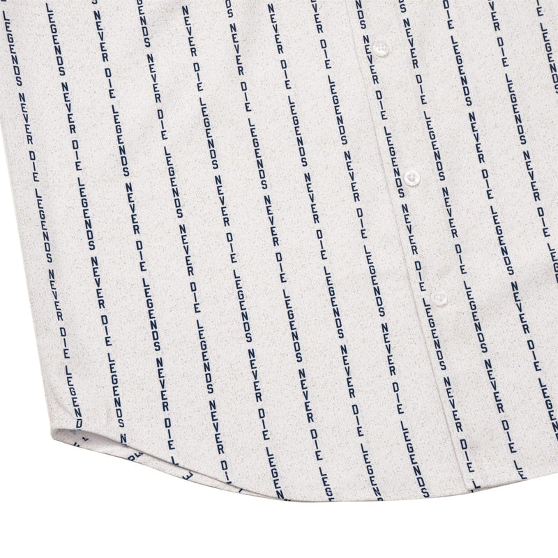 RSVLTS LND Pinstripe KUNUFLEX Short Sleeve Shirt in White — detail 7