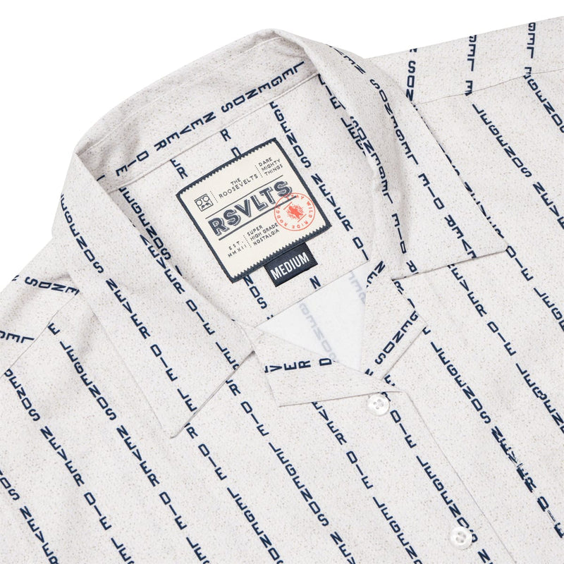 RSVLTS LND Pinstripe Women's KUNUFLEX Short Sleeve Shirt in White — detail 4