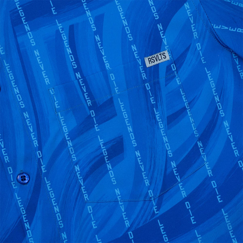 RSVLTS For Emma KUNUFLEX Short Sleeve Shirt in Blue — detail 4