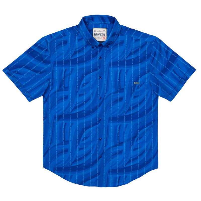 RSVLTS For Emma KUNUFLEX Short Sleeve Shirt in Blue — detail 5